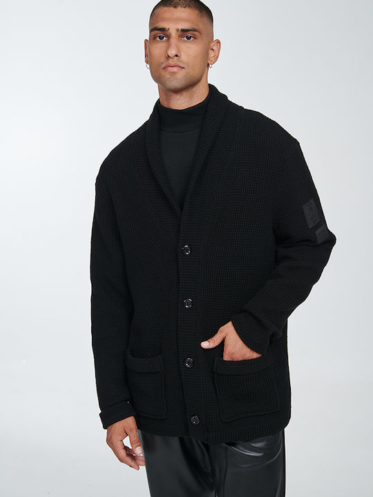 P/Coc Men's Cardigan Black