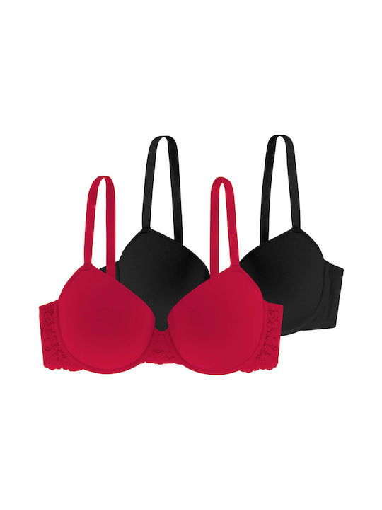 Demi Rot Σουτιέν mit Bügel 2Pack