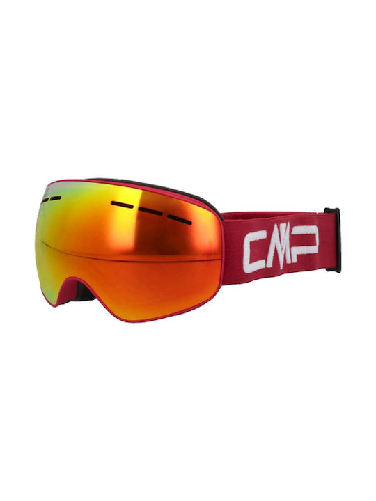 CMP Ephel Ski- & Snowboardbrille Kinder Rot mit Linse Getönt in Rot Farbe