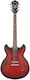 Ibanez AS53 Ηλεκτρική Κιθάρα Semiacoustic με HH Διάταξη Μαγνητών Sunburst Red Flat