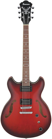 Ibanez AS53 Ηλεκτρική Κιθάρα Semiacoustic με HH Διάταξη Μαγνητών Sunburst Red Flat