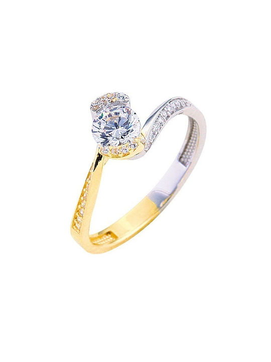 Xrisokosmima Single Stone from Gold 14K