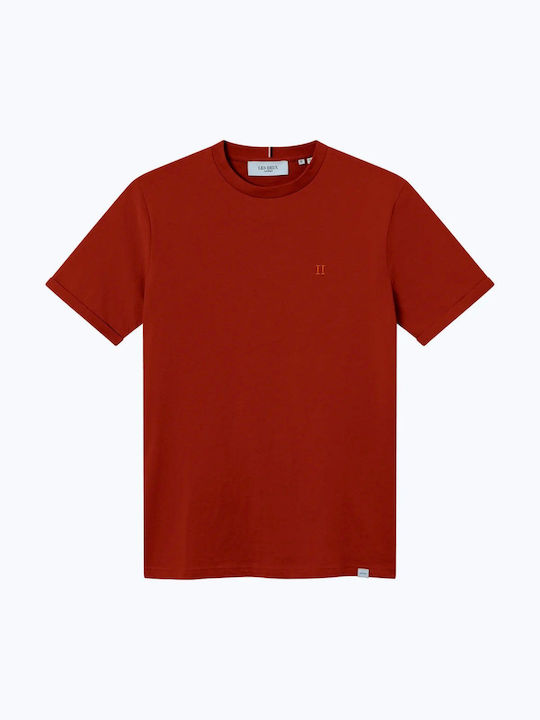 Les Deux Norregaard Herren T-Shirt Kurzarm Rot