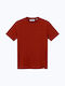 Les Deux Norregaard Herren T-Shirt Kurzarm Rot