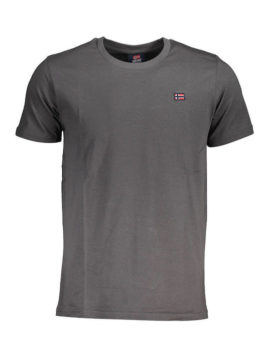 Squola Nautica Italiana Men's Athletic T-shirt Short Sleeve Gray