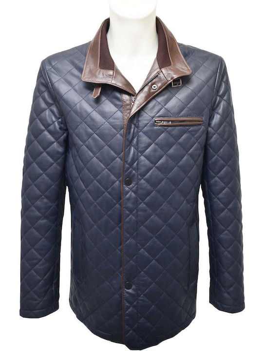 Lederjacke Jacke Blau
