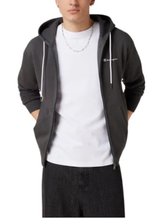 Champion Men's Sweatshirt Jacket with Hood Gray