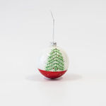 Hanging Ball Ornament Ornament Glass White with...