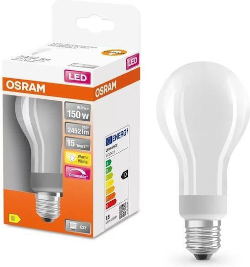 Osram Bec LED 18W pentru Soclu E27 Alb cald Reglabil în intensitate