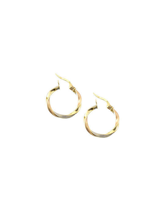 Earrings Hoops made of Gold 14K