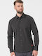 Ermo Long-sleeved Cotton Shirt Floral Black