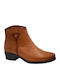 Leder Stiefeletten Damen Schwarz