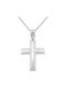 Men's White Gold Cross 14K with Chain