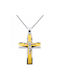 Herren Gold Kreuz 14K mit Kette