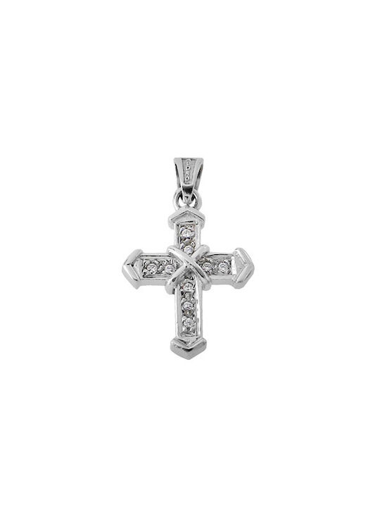 White Gold Cross 14K