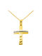 Damen Gold Kreuz 14K mit Kette