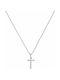 Kritsimis Women's White Gold Cross 18K with Chain