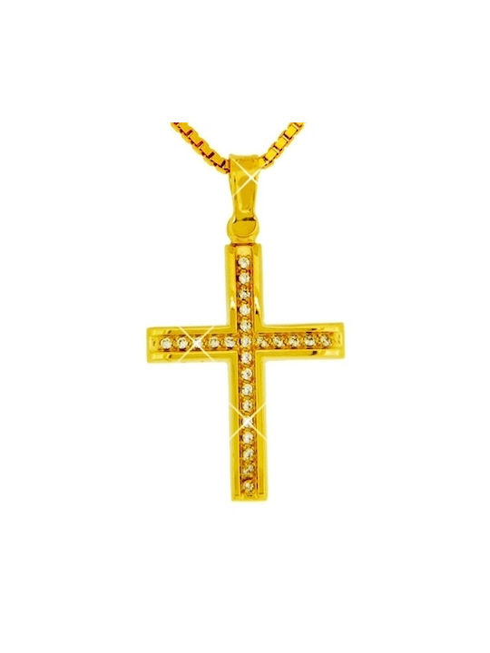 Xrisokosmima Damen Gold Kreuz 14K