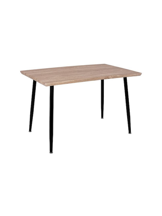 Valse Tisch Speisesaal Holz Sonoma / Black 140x80x76cm