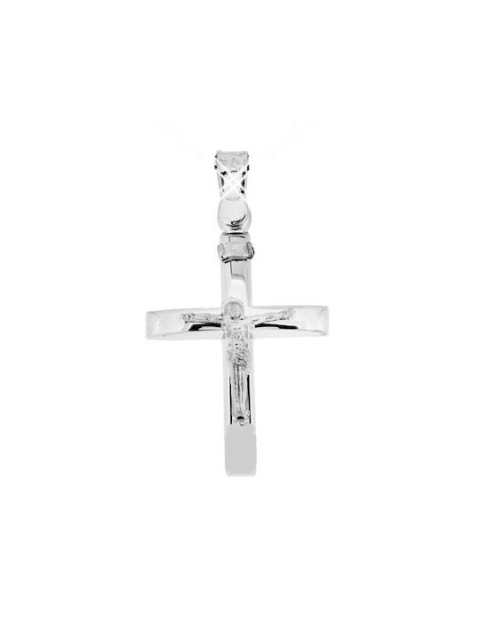 Xrisokosmima Herren Weißgold Kreuz 14K