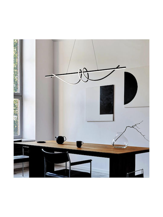 Viokef Pendant Light Black Rail 120x21x120cm