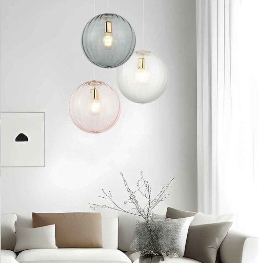 Viokef Diana Pendant Light Transparent with Socket E27