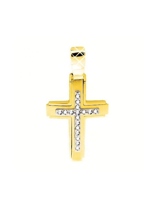 Xrisokosmima Damen Gold Kreuz 14K