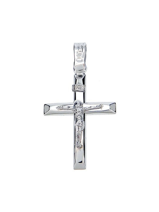 Xrisokosmima Herren Weißgold Kreuz 14K