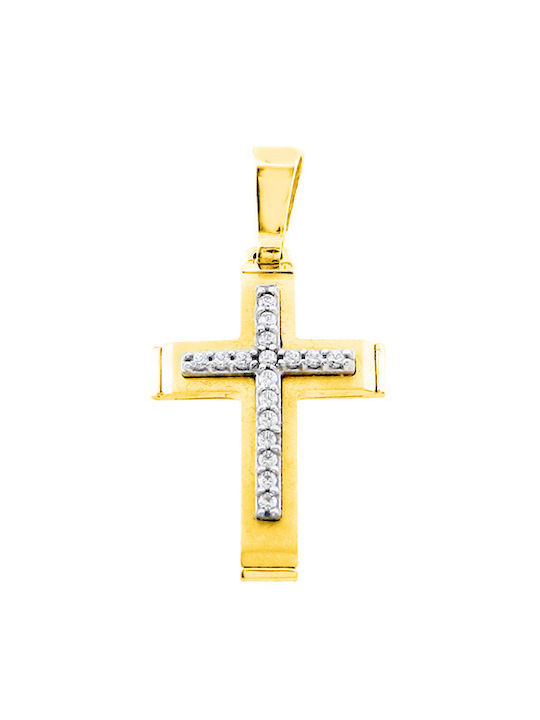 Xrisokosmima Damen Gold Kreuz 14K