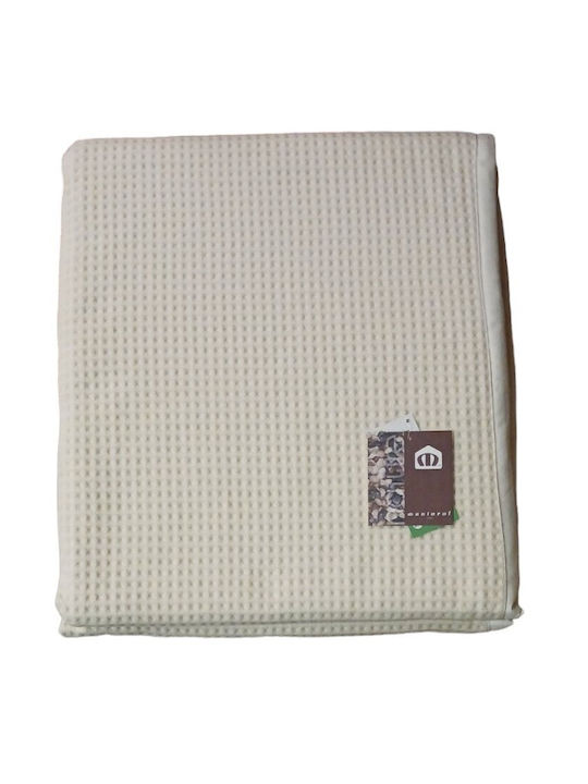 Manterol Casa Malta 001 Blanket Pique Single 160x240cm. Ecru