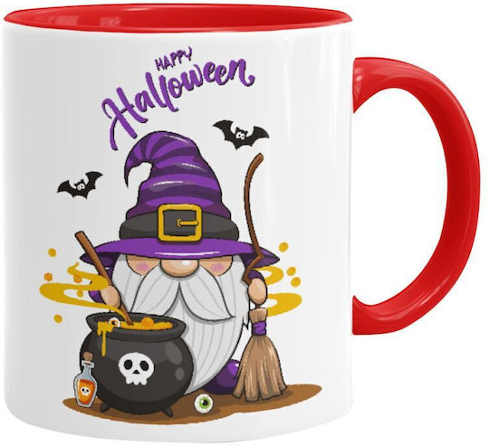 Koupakoupa Happy Halloween (Хелоуин) Чаша Керамично Червена 330мл