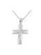 Men's White Gold Cross 14K with Chain