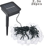 Set of 20 Hanging Solar Lights Garland RGB with Photocell