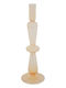 A-s Chandelier Candle Holder Glass in Yellow Color 9x9x29.5cm 1pcs