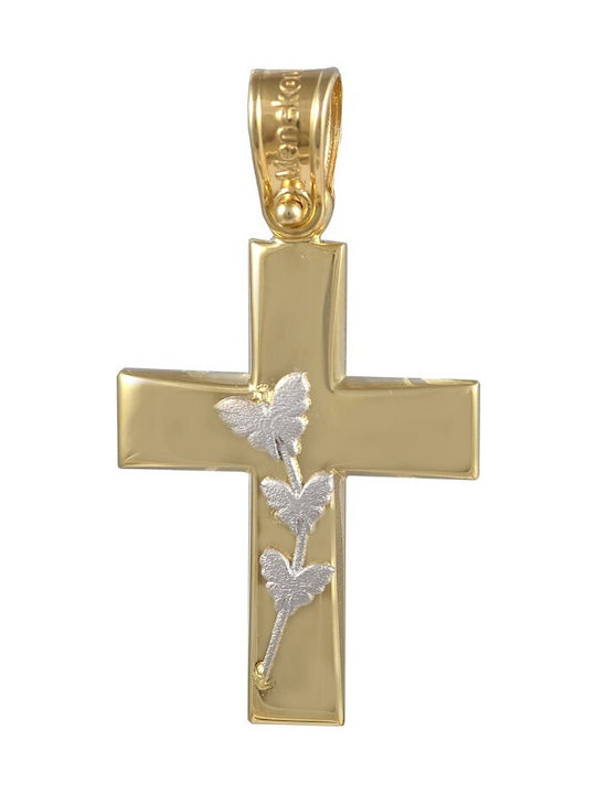 Femeiesc Aur Cruce 14K