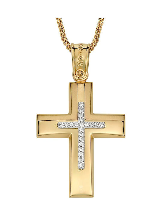 Verorama Women's Gold Cross 14K with Chain