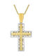 Verorama Herren Gold Kreuz 14K