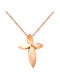 Women's Rose Gold Plated Cross with Chain