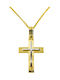 Men's Gold Cross 14K with Chain