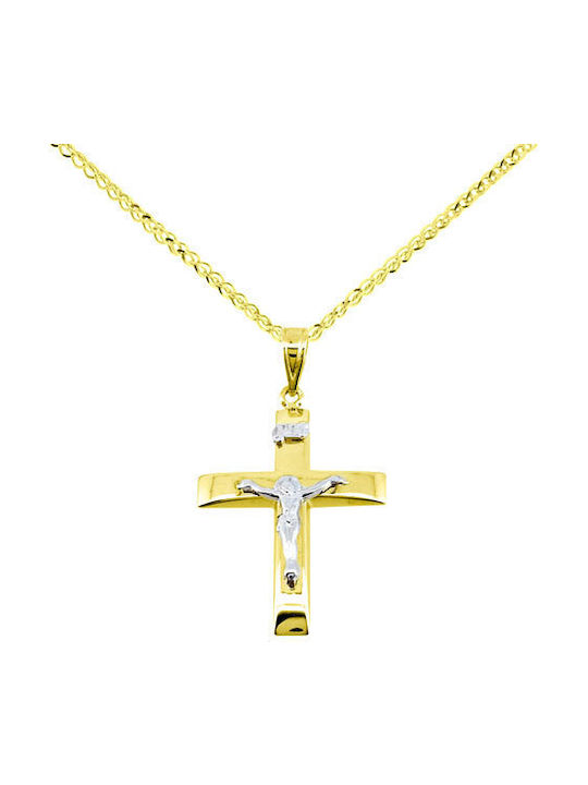 Gold Kreuz 14K mit Kette