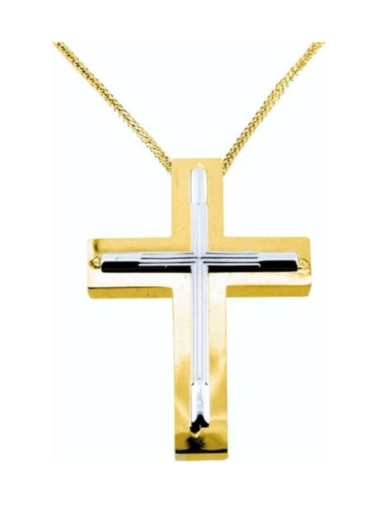 Men's Gold Cross 14K with Chain