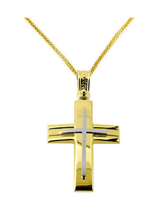 Men's Gold Cross 14K with Chain