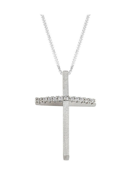 Women's White Gold Cross 14K