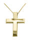 Herren Gold Kreuz 14K mit Kette