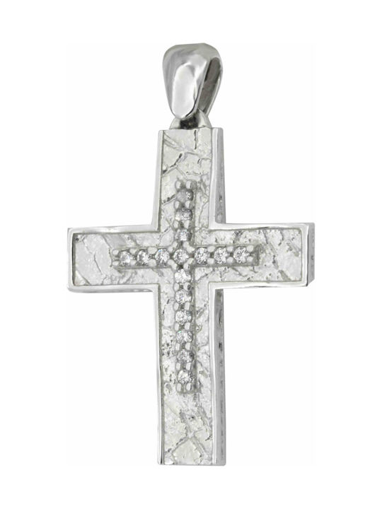 White Gold Cross 14K