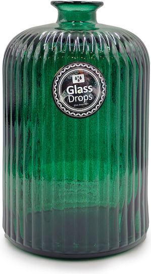 Glass Drops Glasvase Grünes F15xY23cm Glass Drops Glasvase Grünes F15xY23cm