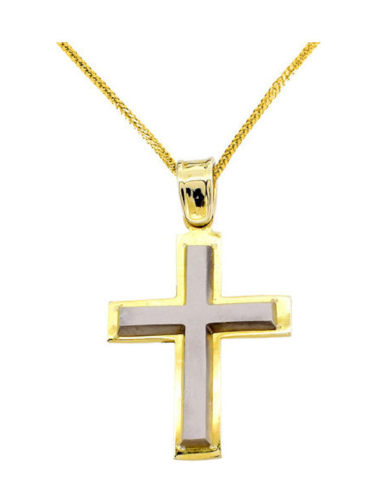 Men's Gold Cross 14K with Chain