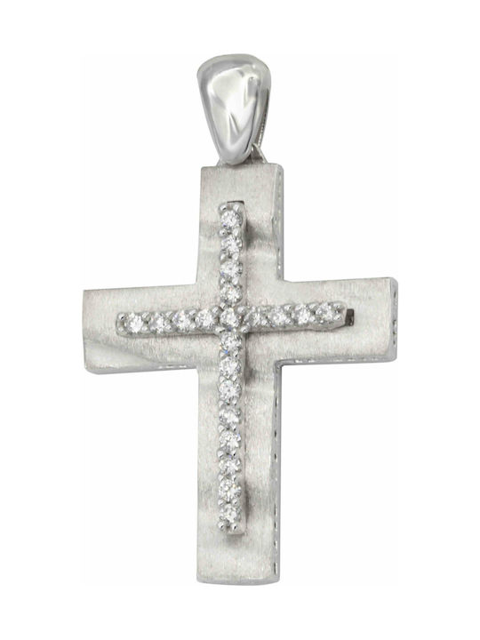 White Gold Cross 14K