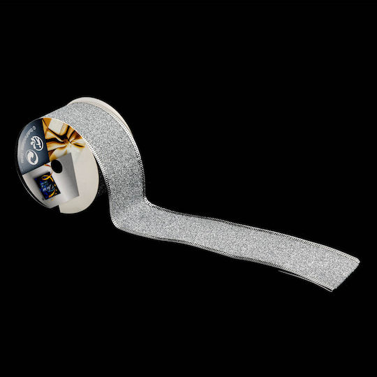 Weihnachtliche Farbband Stoff Gray 300x5cm 1Stück