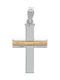 Vitopoulos Men's White Gold Cross 14K